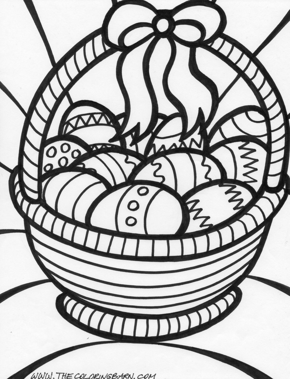 Easter Basket Coloring Pages Part 3